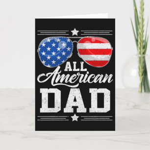All American Dad 4th Of July Father's Day Sungles Card