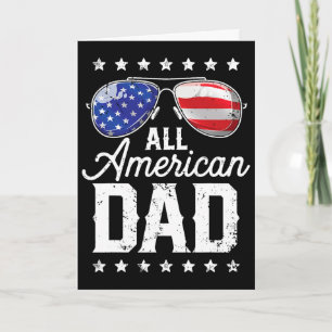 All American Dad 4th Of July Father's Day Sungles Card