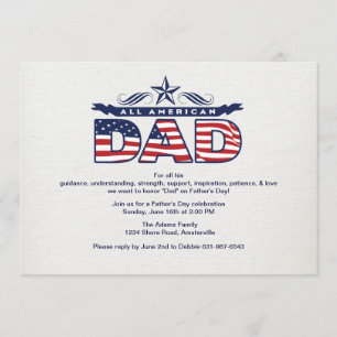 All American Dad Father's Day Invitation