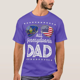 All American Dad Father's Day Pennsylvania 4th Of  T-Shirt