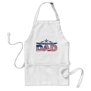 All American dad USA patriotic men's apron smock