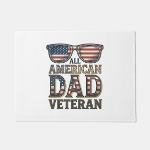 All American Dad Veteran Patriotic Sunglasses Shir Doormat