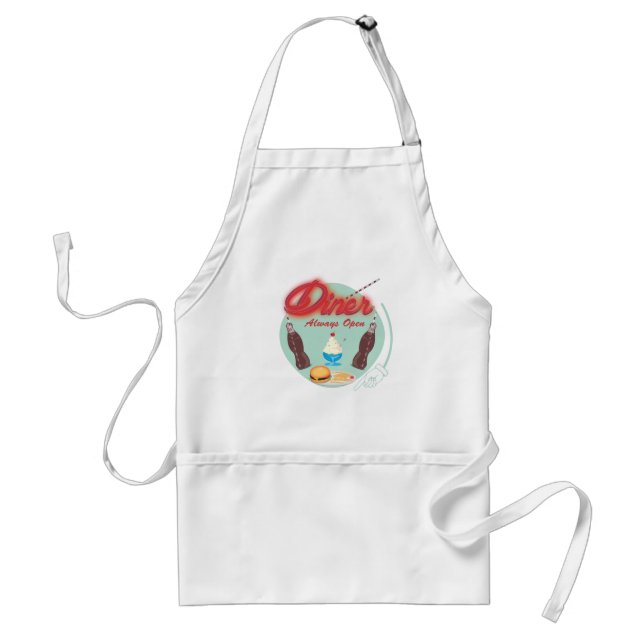 All American Diner Restaurant Standard Apron (Front)