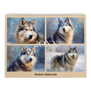 All-American Dog Breeds 4 Per Page Custom Photo Calendar