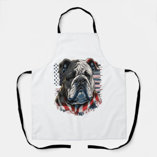ALL AMERICAN DOG-lovers english bulldog Apron