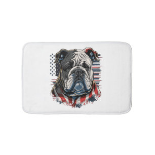 ALL AMERICAN DOG-lovers english bulldog  Bath Mat