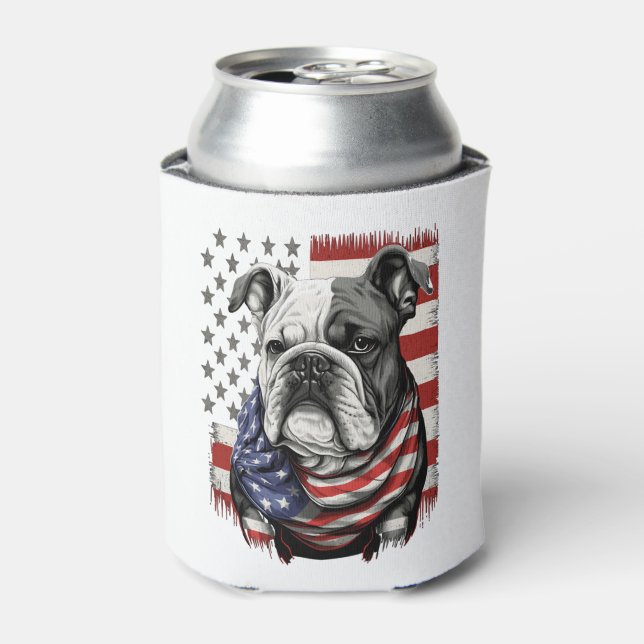 ALL AMERICAN DOG-lovers english bulldog  Can Cooler (Can Front)