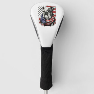 ALL AMERICAN DOG-lovers english bulldog  Golf Head Cover