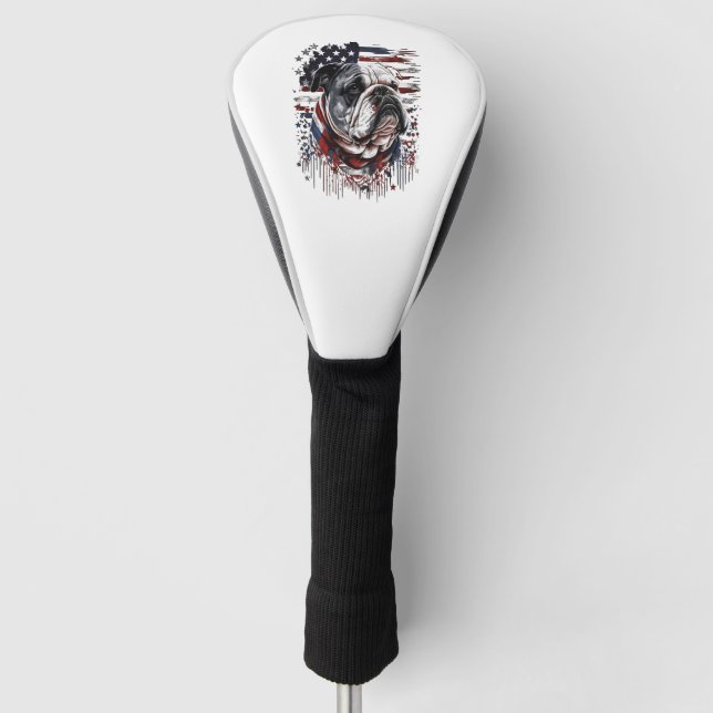 ALL AMERICAN DOG-lovers english bulldog  Golf Head Cover (Front)