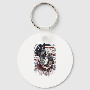 ALL AMERICAN DOG-lovers english bulldog  Key Ring