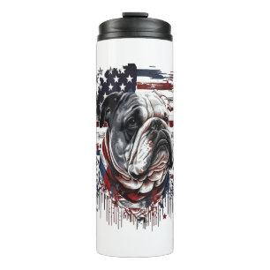 ALL AMERICAN DOG-lovers english bulldog Thermal Tumbler