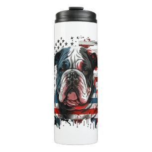 ALL AMERICAN DOG-lovers english bulldog Thermal Tumbler