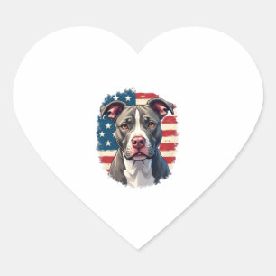 ALL AMERICAN DOG-lovers pit bul (1) Heart Sticker
