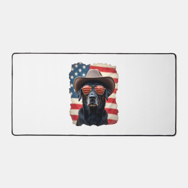 ALL AMERICAN DOG-lovers pit bull  (3) Desk Mat (Front)