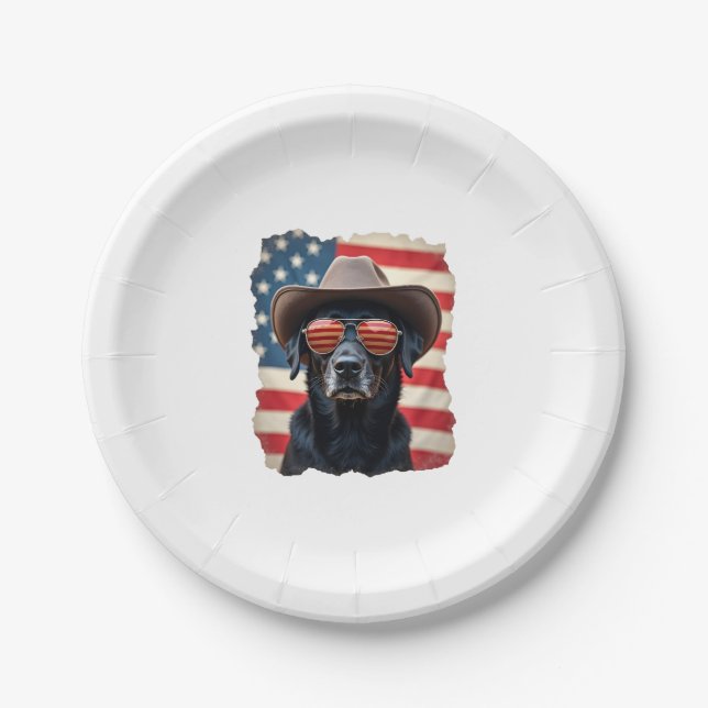 ALL AMERICAN DOG-lovers pit bull  (3) Paper Plate (Front)