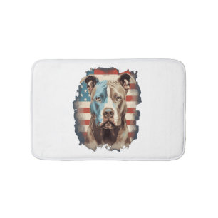 ALL AMERICAN DOG-lovers pit bull Bath Mat