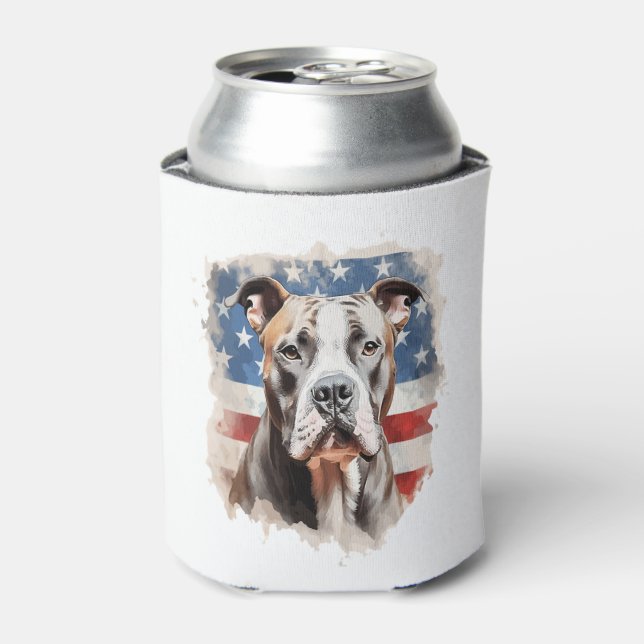 ALL AMERICAN DOG-lovers pit bull  Can Cooler (Can Front)