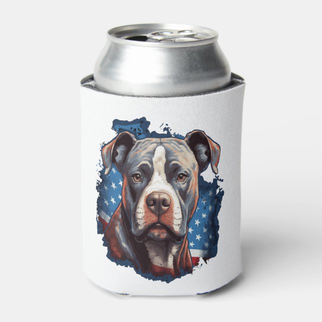 ALL AMERICAN DOG-lovers pit bull  Can Cooler (Can Front)