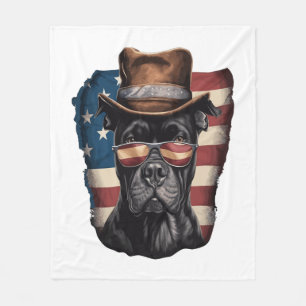 ALL AMERICAN DOG-lovers pit bull Fleece Blanket