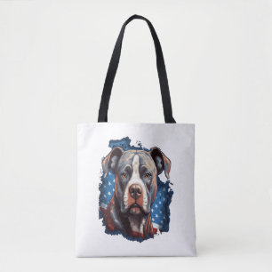 ALL AMERICAN DOG-lovers pit bull Tote Bag