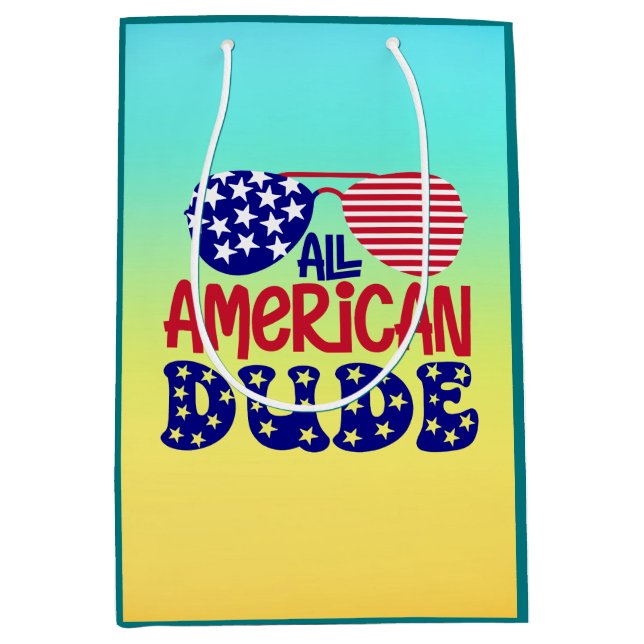 All American Dude-32286 Medium Gift Bag (Front)