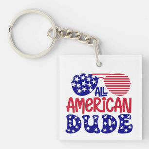 All American Dude  Key Ring