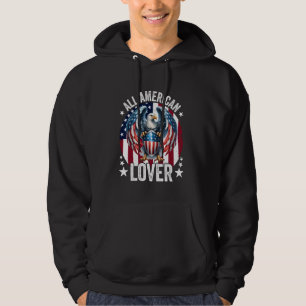 All American Eagle Bird Lovers 4th of July USA Fla Hoodie
