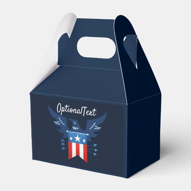 All American Eagle & Flag Patriotic Favour Box (Front Side)