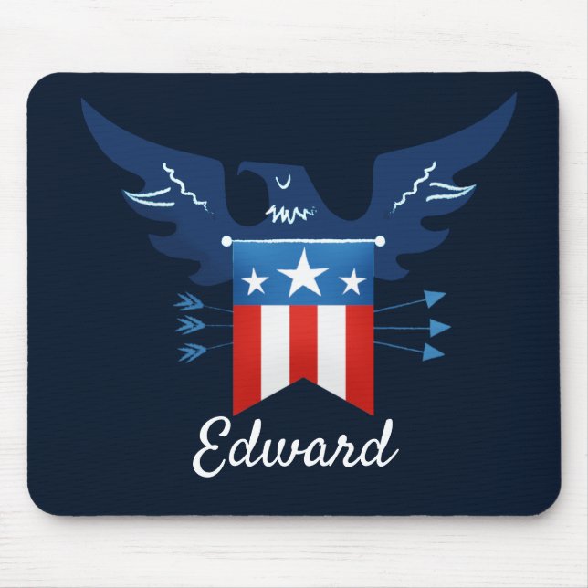 All American Eagle & Flag Patriotic Mouse Mat (Front)