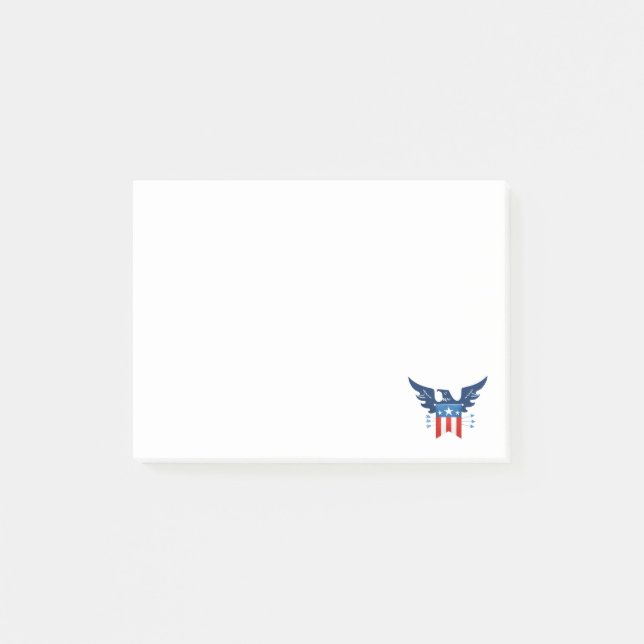 All American Eagle & Flag Patriotic Post-it Notes (Front)