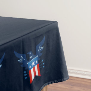 All American Eagle & Flag Patriotic Tablecloth