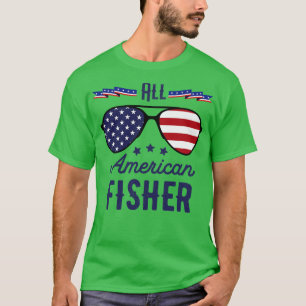 All American Fisher 4th Of July Sunglasses T-Shirt