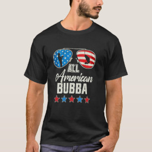 All American Fishing Bubba 4th Of July US Flag Sun T-Shirt