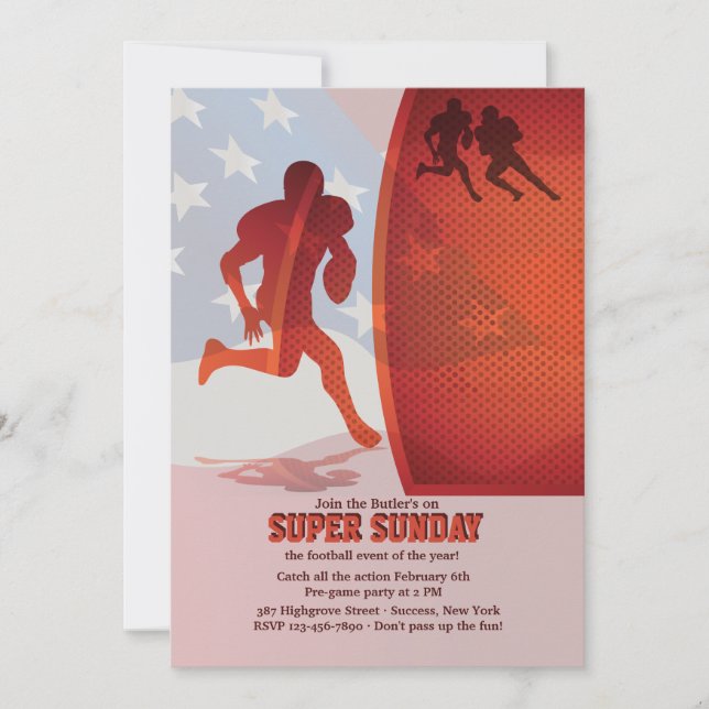 All American Football Invitation (Front)