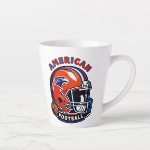 All-American Game Day Vibes – Vintage Helmet Style Latte Mug