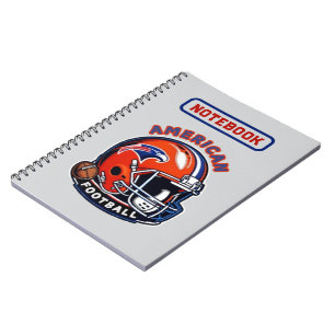 All-American Game Day Vibes – Vintage Helmet Style Notebook