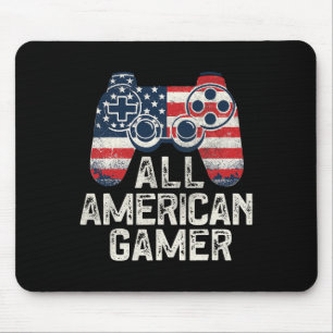 All American Gamer 4th Of July Video Game Gaming M Mouse Mat