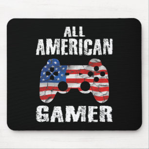 All American Gamer 4th Of July Video Games Boys Te Mouse Mat