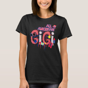 All American Gigi 4th Of July Family Matching Sung T-Shirt