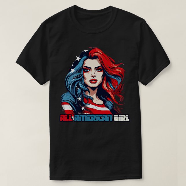 All American Girl 1 T-Shirt (Design Front)