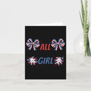 All American Girl 4th July Coquette Bows American Card