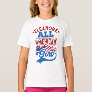 All american girl 4th july patriotic name matching T-Shirt