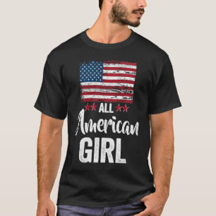 All American GIRL 4th of July Family Matching Cost T-Shirt