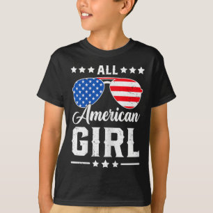 All American Girl 4th Of July Funny Patriotic Usa T-Shirt