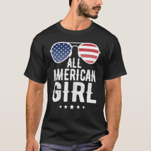 All American Girl 4th Of July Us Patriotic Pride T-Shirt
