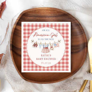 All American Girl Baby Shower Paper Napkin