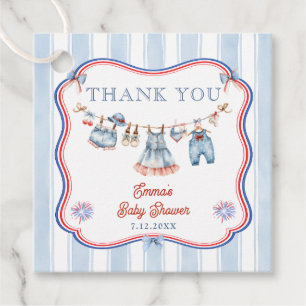 All American Girl Baby Shower Thank you Favour Tags