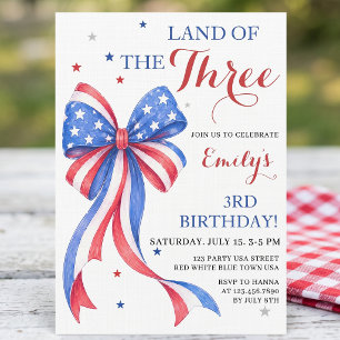 All American Girl Birthday Invitation