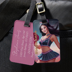 All American Girl Cheer Backpack Luggage Tag
