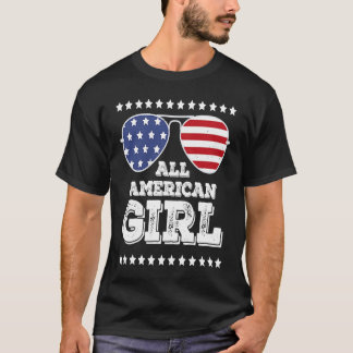 All American Girl Matching Family 4th of July Girl T-Shirt